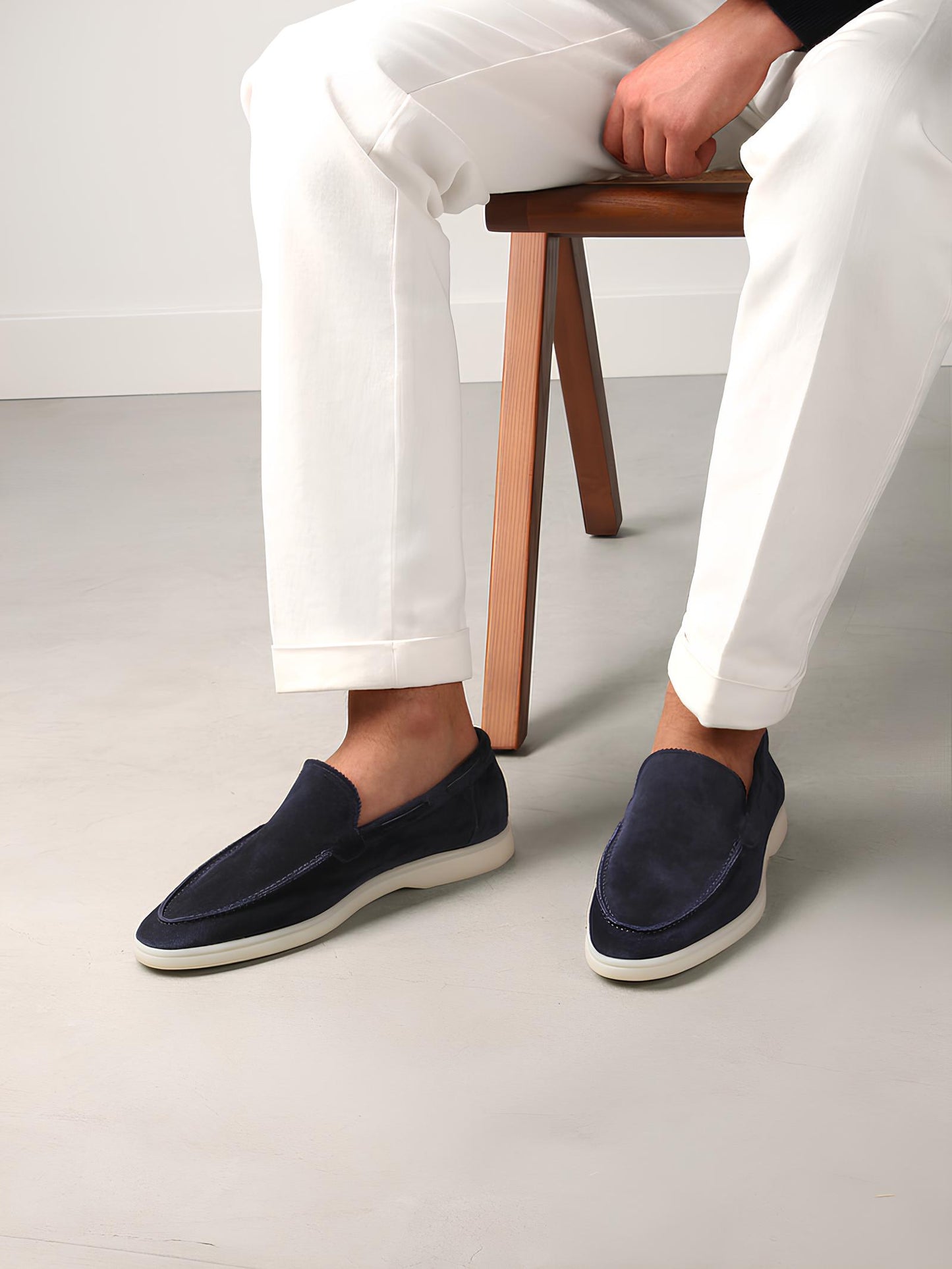 Suede Yacht Loafers Heren - Zwart