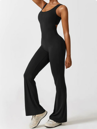 Tess Jumpsuit ™- V-Back Flared