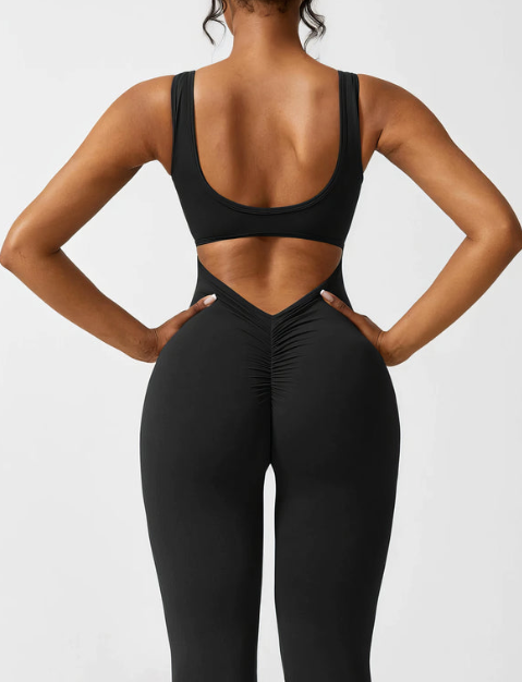 Tess Jumpsuit ™- V-Back Flared