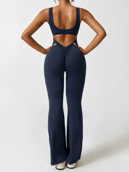 Tess Jumpsuit ™- V-Back Flared