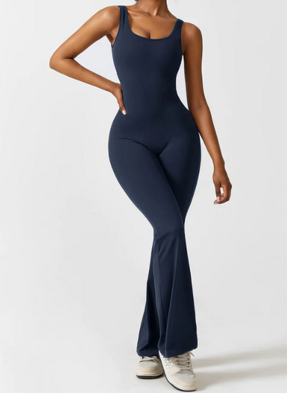 Tess Jumpsuit ™- V-Back Flared