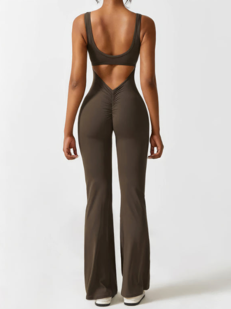 Tess Jumpsuit ™- V-Back Flared