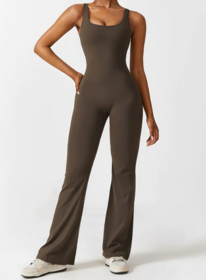 Tess Jumpsuit ™- V-Back Flared