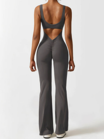 Tess Jumpsuit ™- V-Back Flared