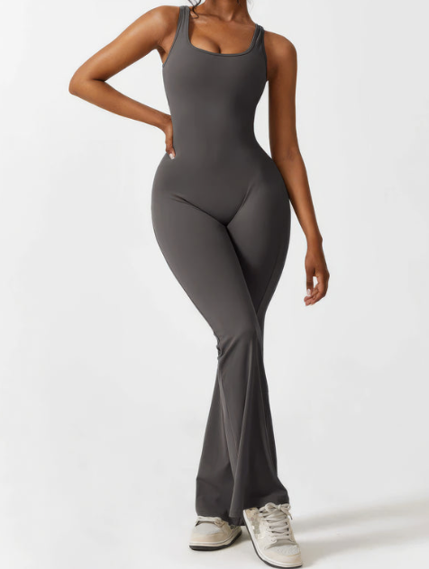 Tess Jumpsuit ™- V-Back Flared