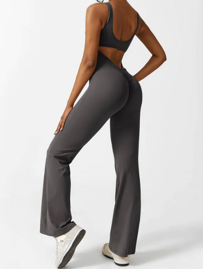 Tess Jumpsuit ™- V-Back Flared