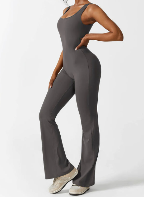 Tess Jumpsuit ™- V-Back Flared